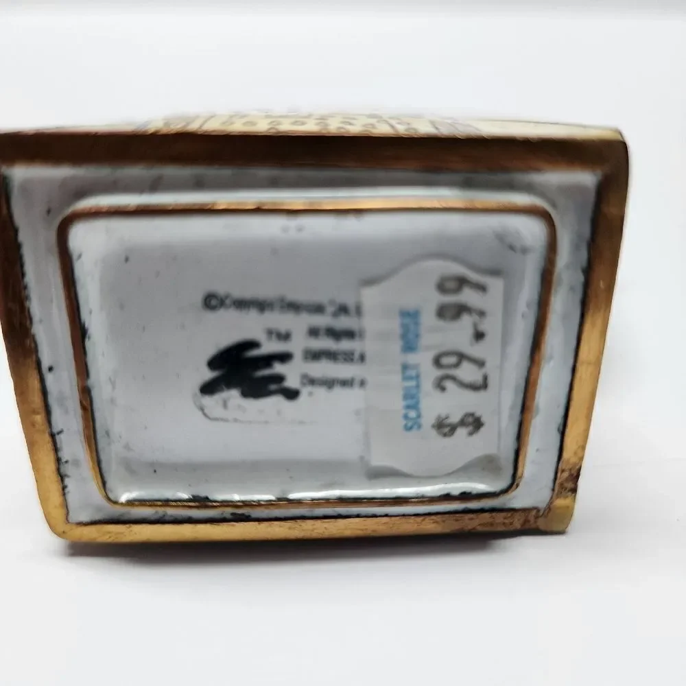 Vintage Enamel on Copper Empress Arts Miniature Teapot